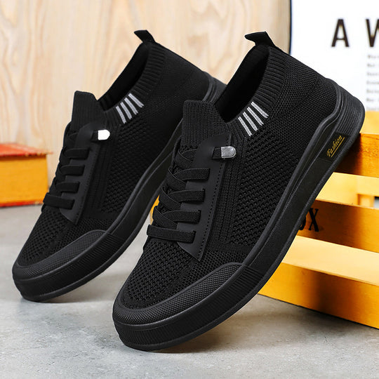 Damen Freizeit-Sneaker mit innovativem Strickdesign und elastischem Verschluss EB