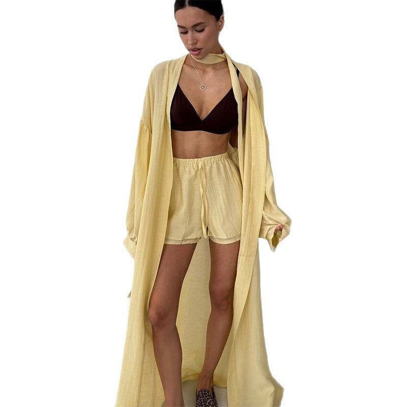 Damen elegantes und luftiges Kimono-Set EB
