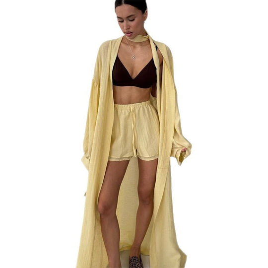 Damen elegantes und luftiges Kimono-Set EB