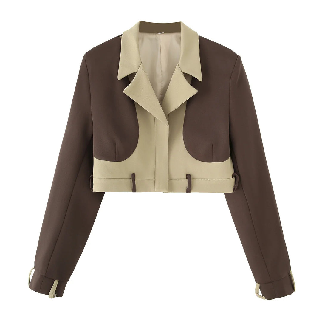 Damen cropped Blazer- und Hosen-Ensemble EB