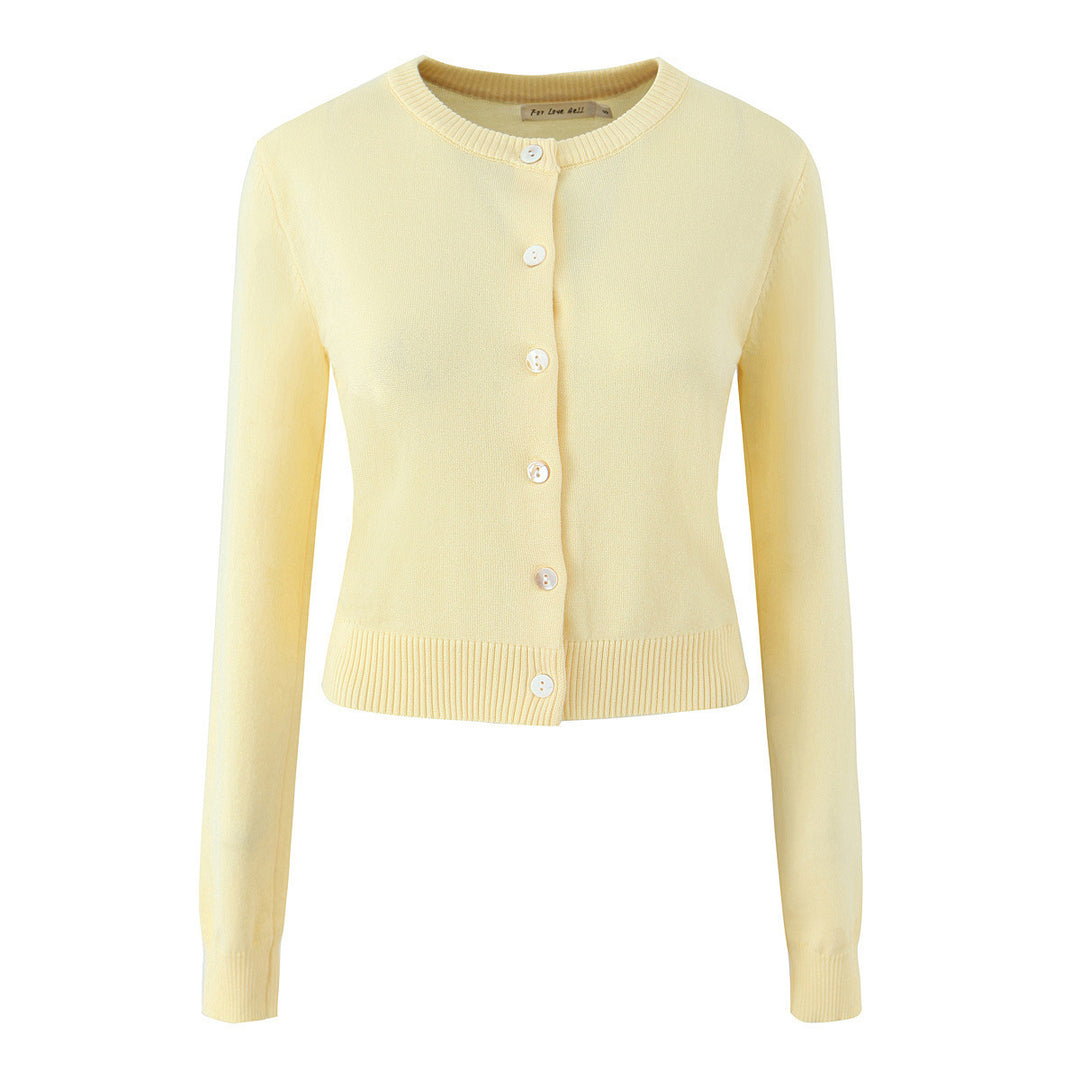 Damen Strickjacke mit eleganten Knöpfen und figurfreundlichem Schnitt EB
