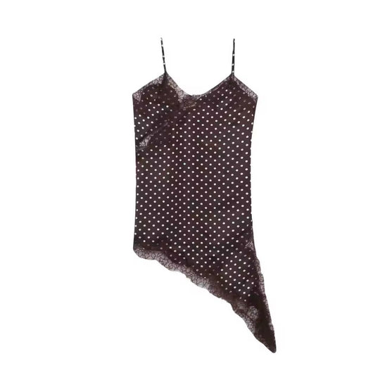 Damen asymmetrisches Spaghetti-Top EB