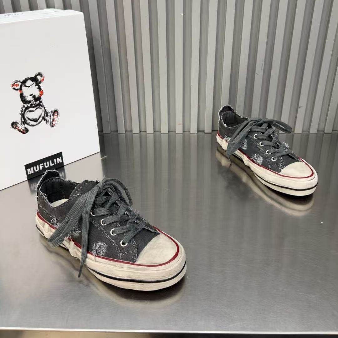 Damen modische Sneaker mit kreativem Used-Look und robustem Tragekomfort EB
