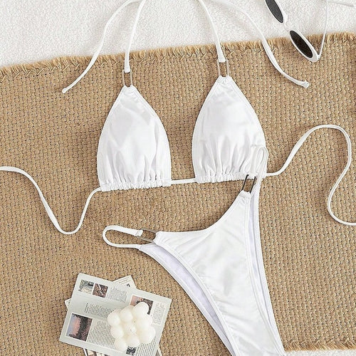 Damen Triangel-Bikini mit eleganten Rüschen EB
