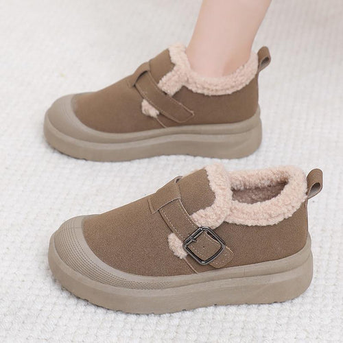 Damen Warmgefütterte Slip-On Sneakers mit verstellbarem Riemen EB