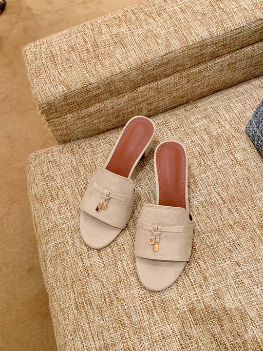 Damen elegante Slipper mit modischer Schleifenapplikation EB