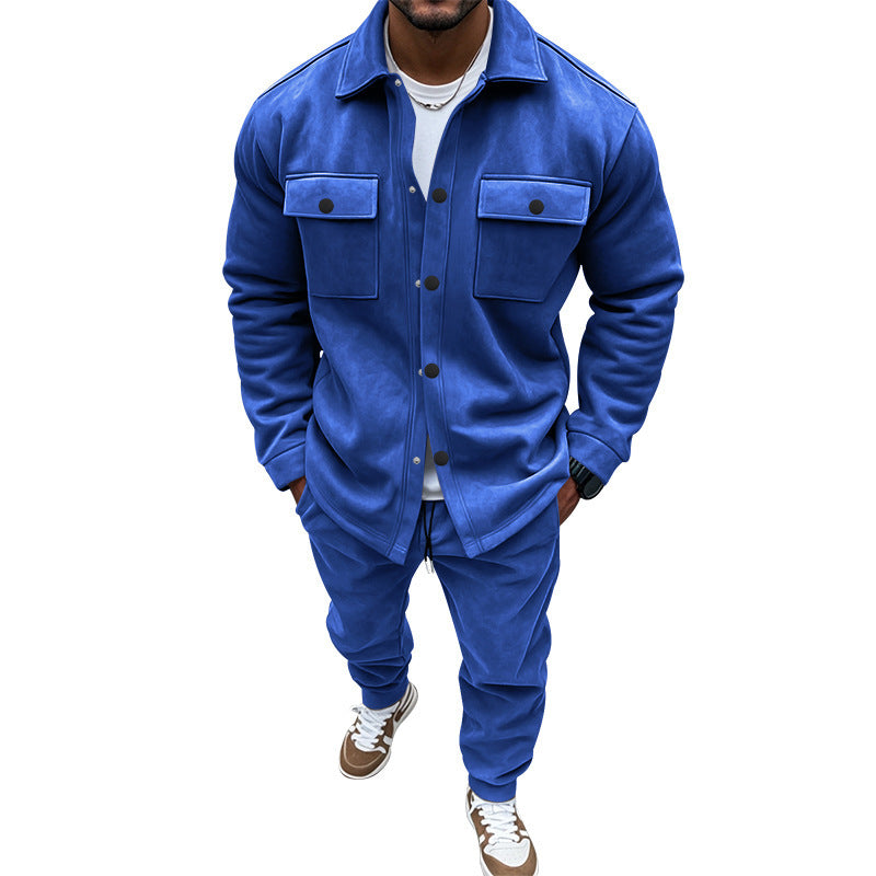 Herren Freizeit-Longejacke mit praktischen Knopftaschen und elastischen Details EB