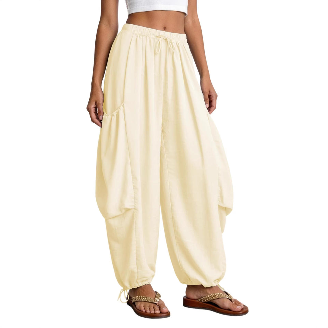 Damen Bequeme Freizeithose mit übergroßen Taschen und elastischem Bund EB