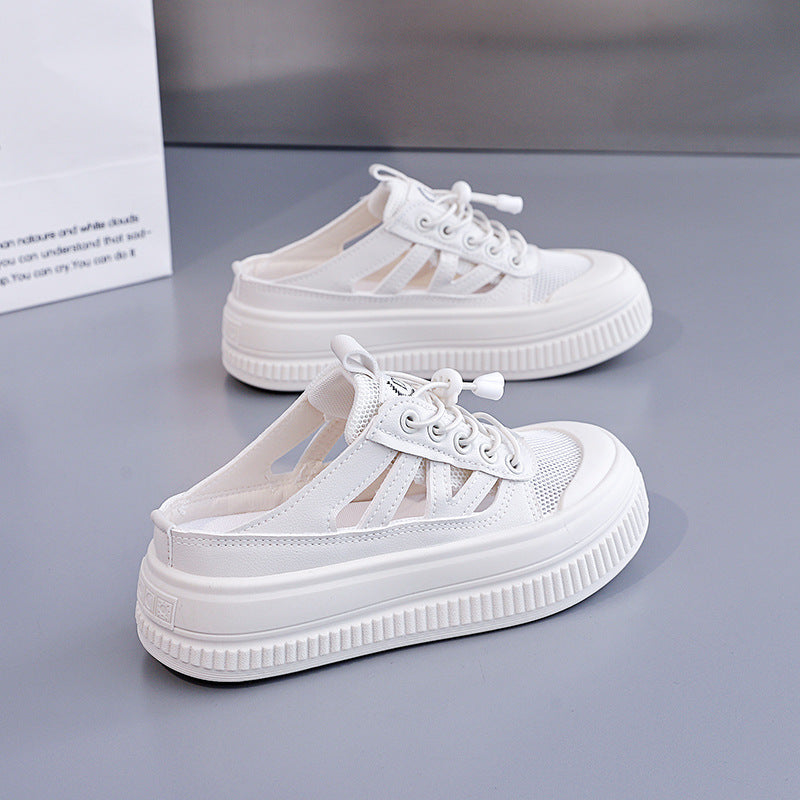Damen modische Slip-On Sneakers mit atmungsaktivem Mesh und flexibler Sohle EB