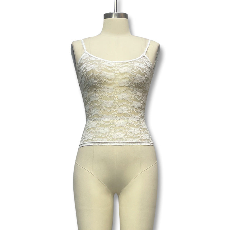 Damen Spitzenoberteil mit verführerischem Design und zarten Trägern EB