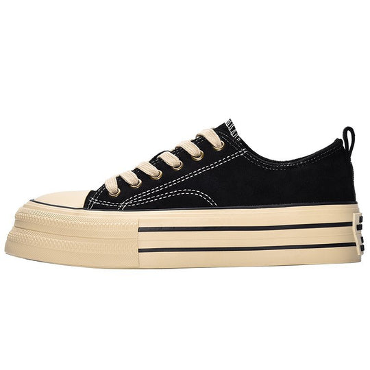 Damen modische Plateau-Sneaker mit samtiger Oberfläche und elastischem Schnürsystem EB