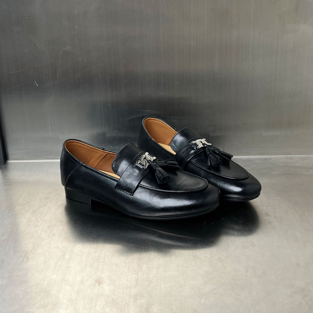 Damen elegante Mokassins mit modischer Quaste und praktischem Schlupfdesign EB