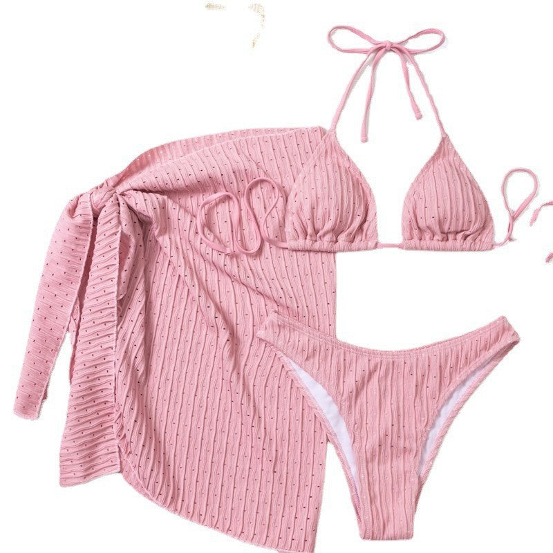 Damen Bikini-Set mit raffiniertem Wickelrock und gefältelten Details EB