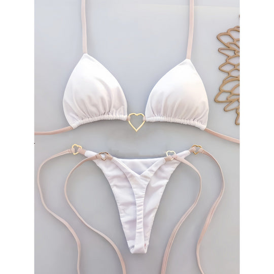 Damen Triangel-Bikini mit Herz-Detail EB