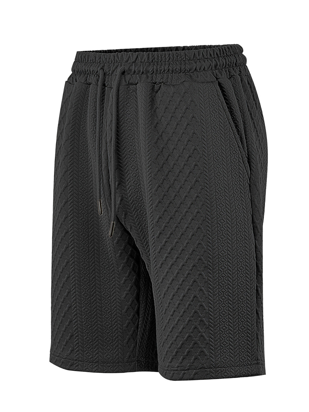 Herren nan strukturierte Lounge-Shorts mit Elastikbund Tunnelzug und seitlichen Eingrifftaschen EB