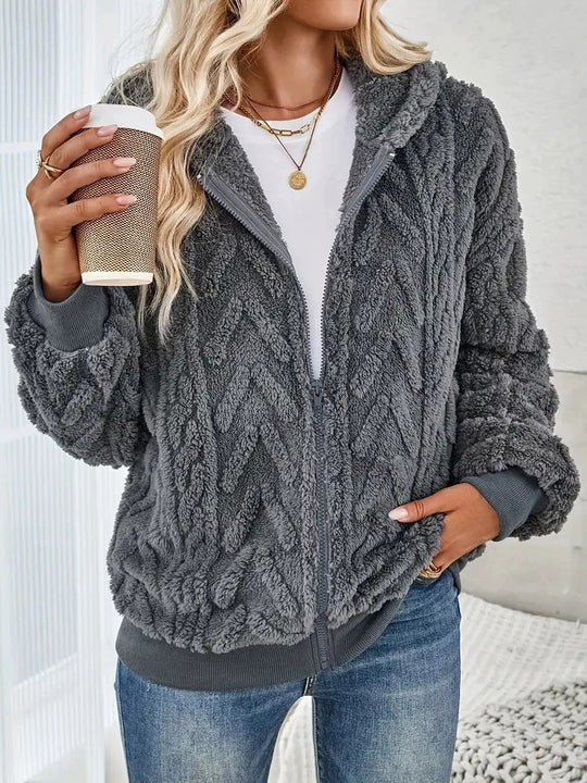 Damen Fleece-Jacke mit Struktur EB