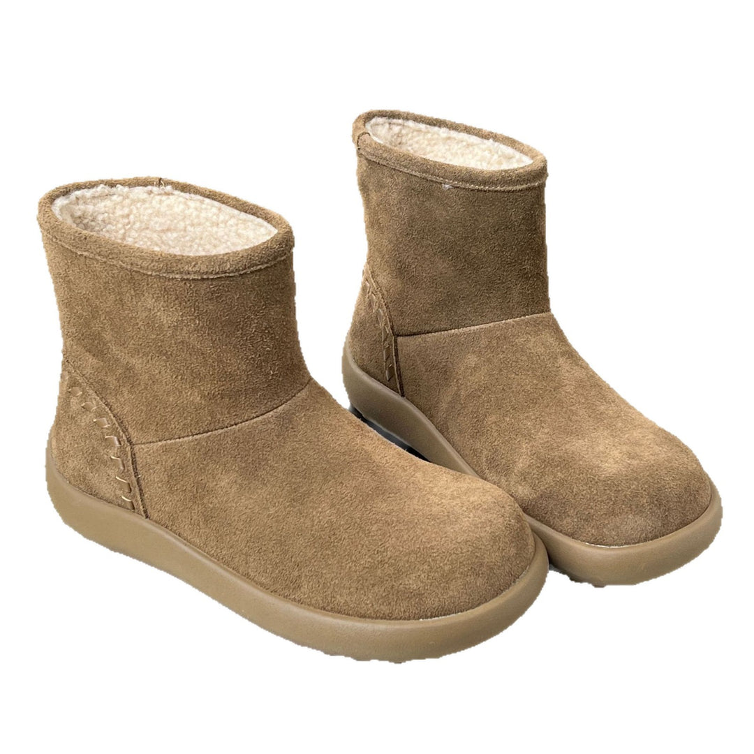 Damen bequeme Winterstiefel aus hochwertigem Wildleder mit kuscheligem Innenfutter EB