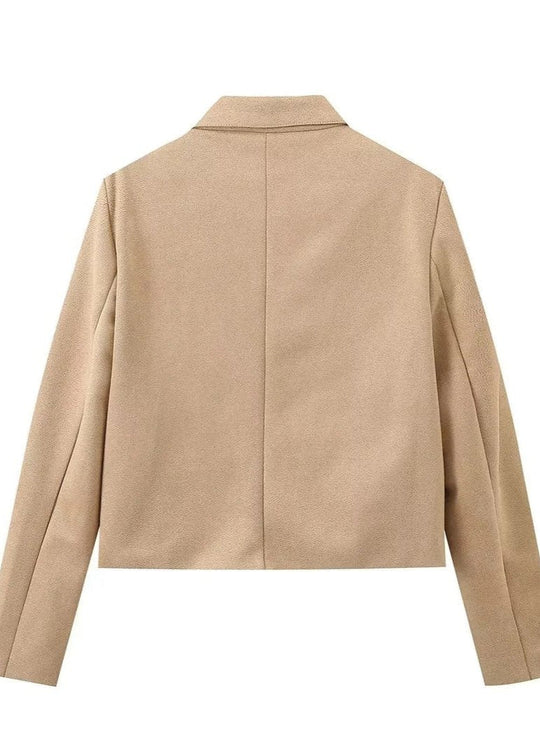 EB | Camel Boxy Wolljacke