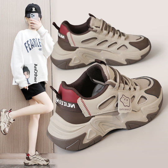 Damen sportliche Sneakers mit atmungsaktivem Obermaterial und dämpfender Sohle EB
