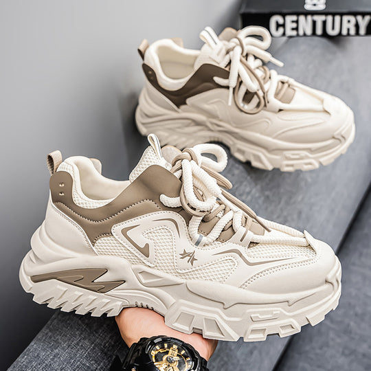 Damen Sportliche Chunky Sneakers mit stabiler Laufsohle und atmungsaktiver Netzstruktur EB