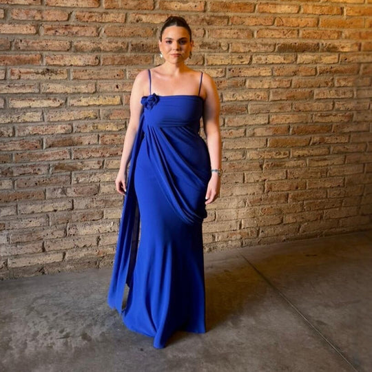 Damen trägerloses Abendkleid mit eleganter Drapierung EB