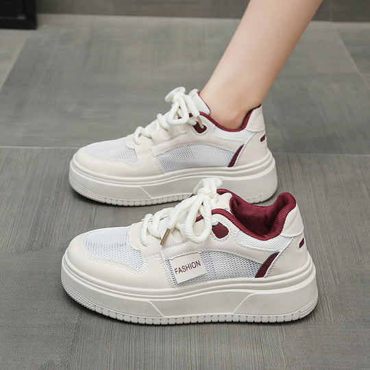 Damen Modische Sneakers mit atmungsaktiven Mesh-Einsätzen und dämpfender Sohle EB