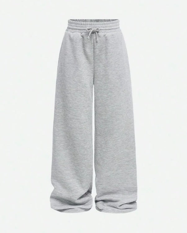 Unisex nan locker fallende Loungehose mit elastischem Kordelbund, Eingrifftaschen und geradem Bein EB