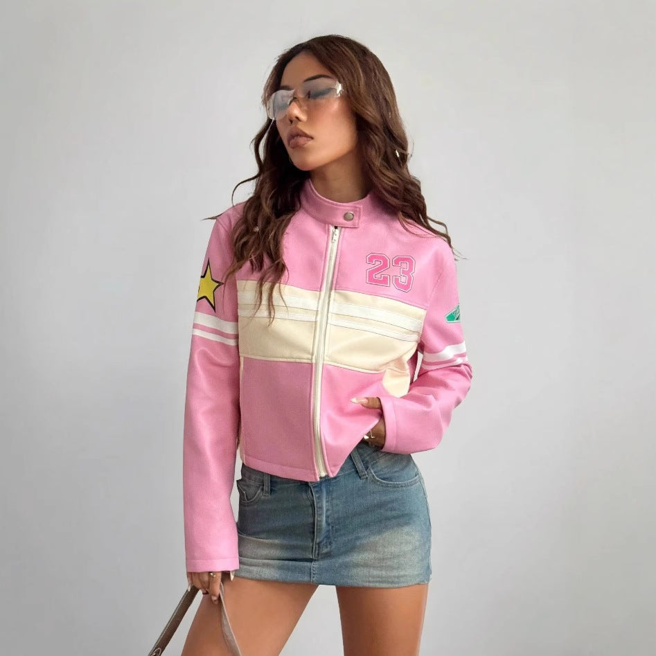 Damen Sportliche Kurzjacke mit detailreichen Applikationen EB
