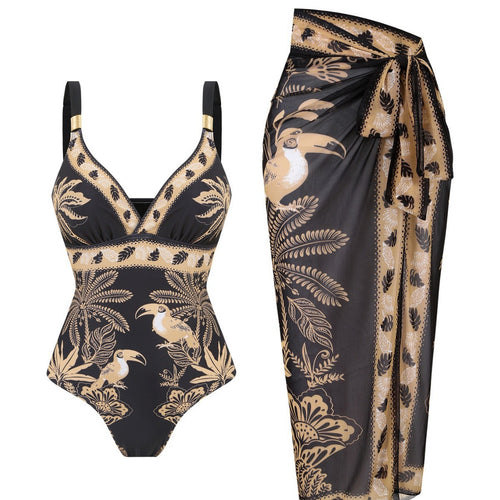 Damen Badeanzug mit elegantem Wickelrock EB