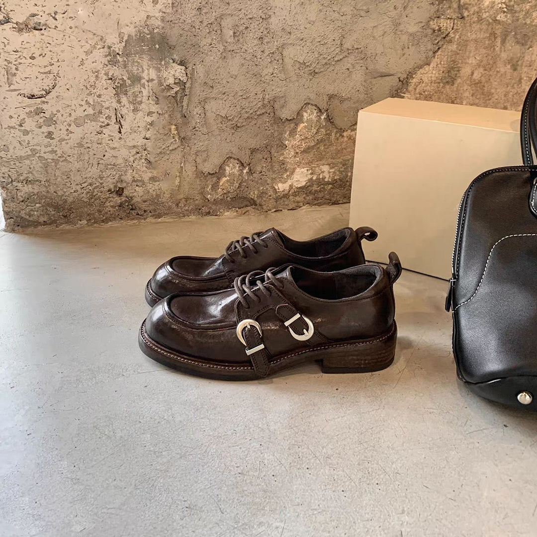 Herren Schnürstiefel mit Dekorativem Riemen von EB
