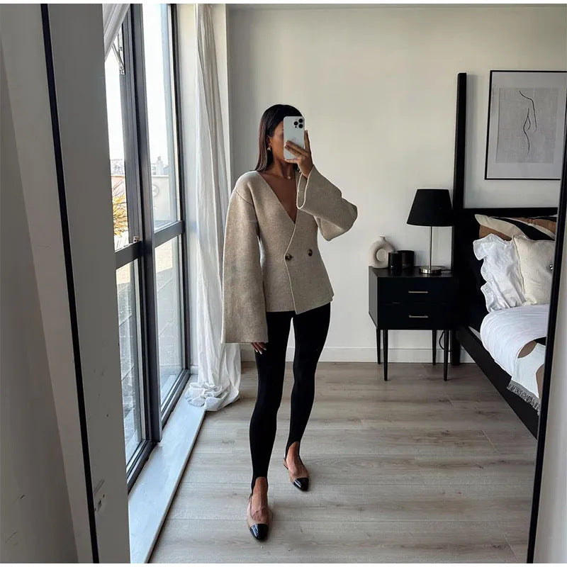 Damen Eleganter Wickelcardigan EB