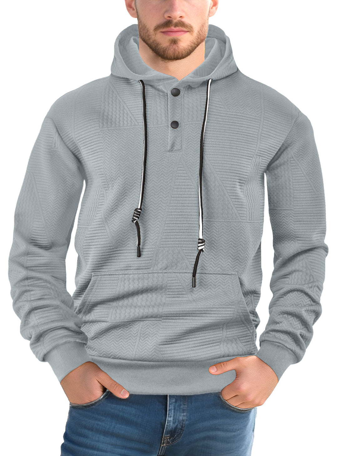 Herren Hoodie mit strukturiertem Design EB