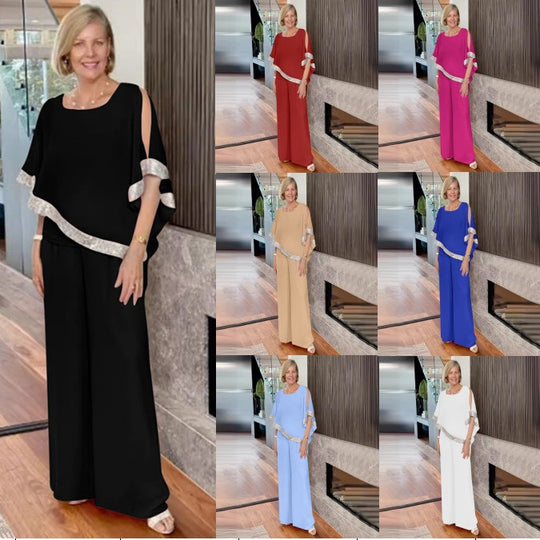 Damen Elegant geschnittenes Zweiteiliges Ensemble EB