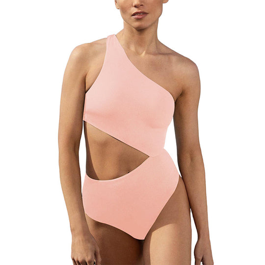 Damen Einseitiger Cut-Out Badeanzug EB