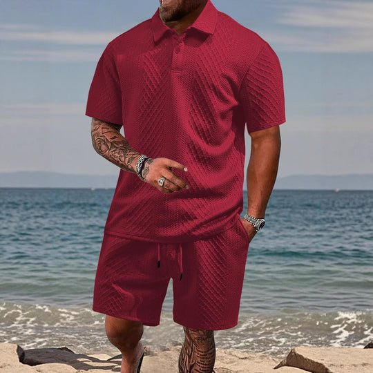 Damen lässiges Polo-Set mit Shorts EB