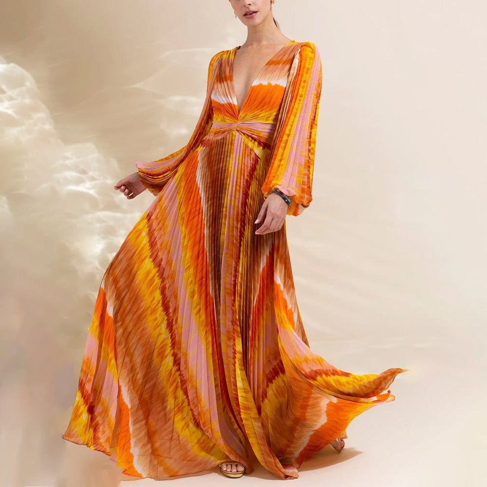 Damen Einteiler Badeanzug mit luxuriösen Puffärmeln EB
