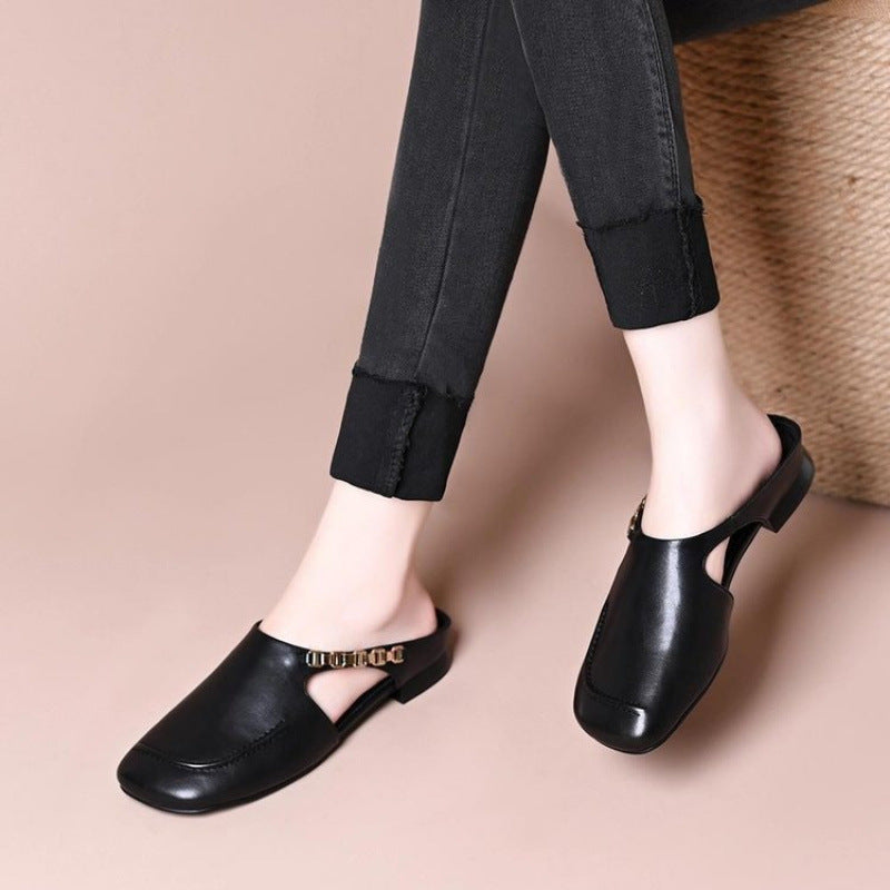 Damen Elegante Clogs mit modischem Riemchen-Design EB
