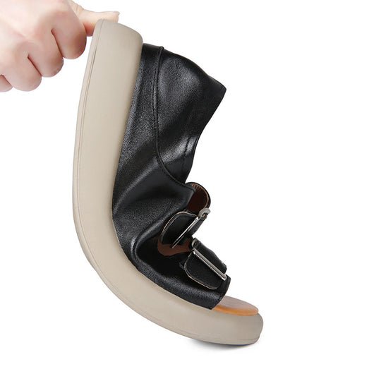 Damen Komfortable Clogs mit doppeltem Schnallenverschluss EB
