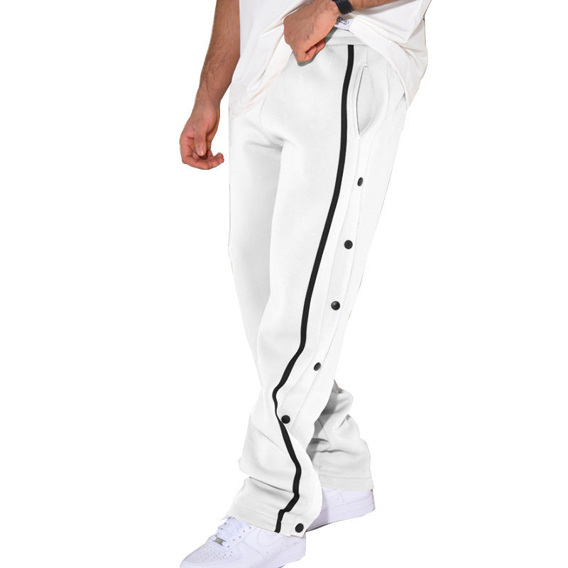 Herren Sportliche Jogginghose mit Druckknopfdetails an der Seite EB