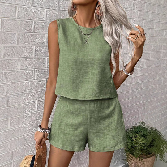 Damen lässiges Sommerliches Twinset aus leichtem Material EB