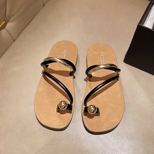 Damen elegante Riemensandalen mit zierlichen Akzenten EB