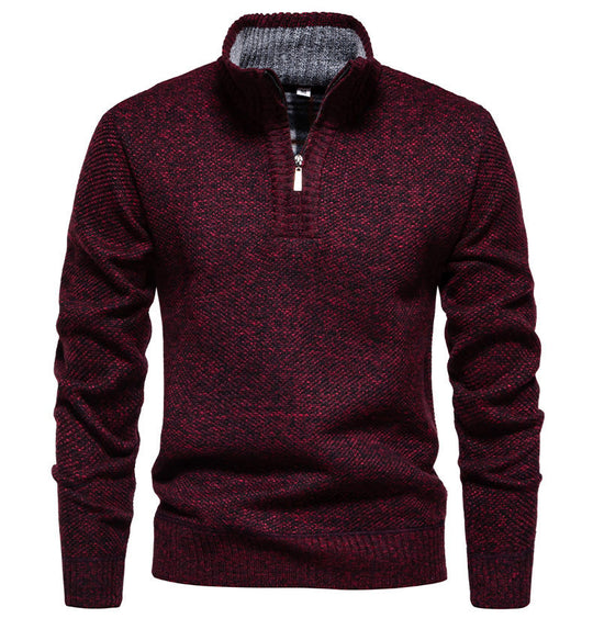 Herren Zip-Pullover mit strukturiertem Design EB