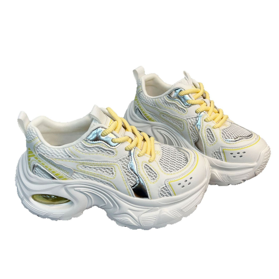 Damen Sportliche Chunky Sneakers mit atmungsaktiver Netzstruktur und dämpfendem Sohlenprofil EB