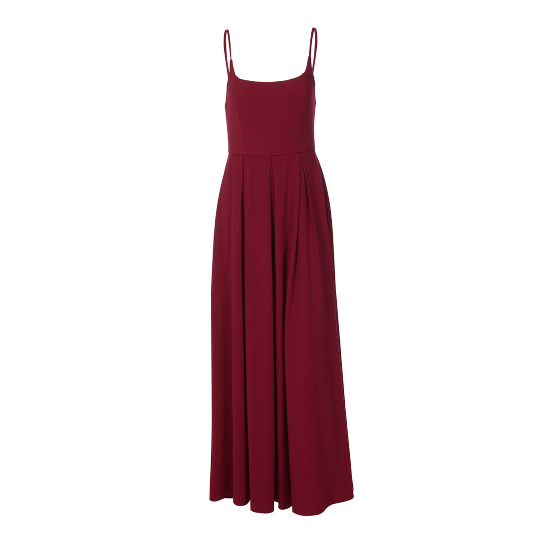 Damen Fließendes Maxikleid mit schmalen Spaghettiträgern und elegantem Schnitt EB