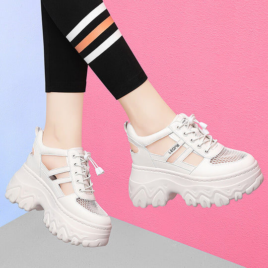 Damen trendige Plateau-Sneaker EB