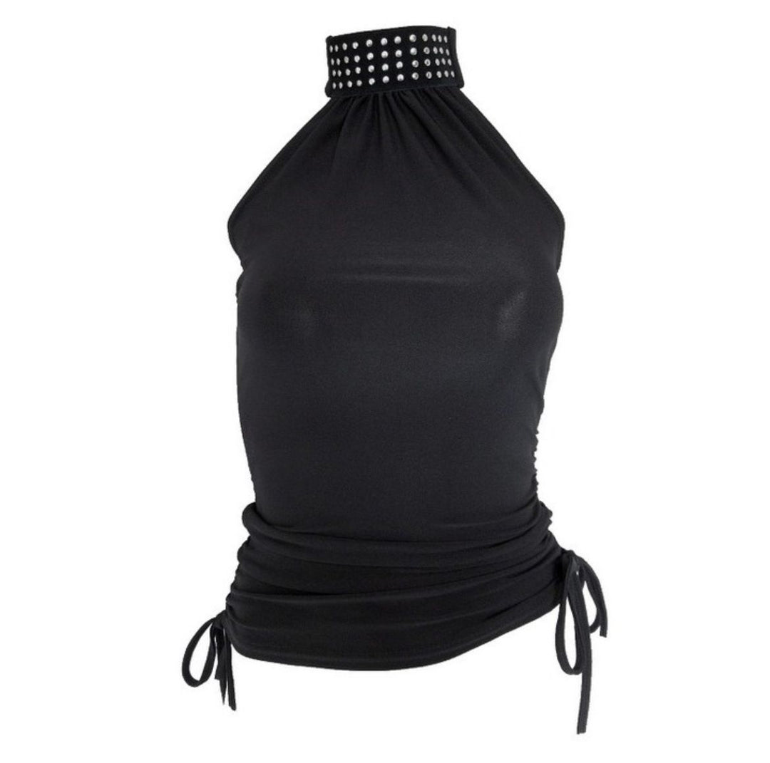 Damen Hochgeschlossenes Top mit Rüschendetails EB
