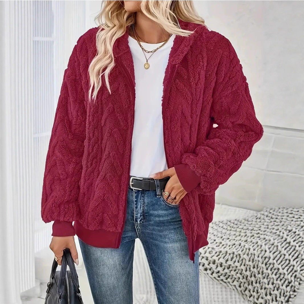Damen Fleece-Jacke mit Struktur EB