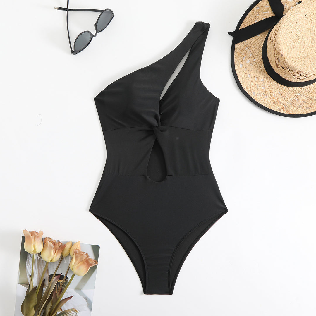 Damen Einseitiger Cut-Out Badeanzug EB