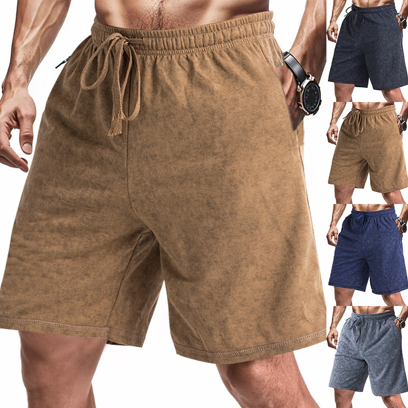 Herren bequeme Freizeit-Shorts aus sanftem Stoff mit verstellbarem Kordelzug EB
