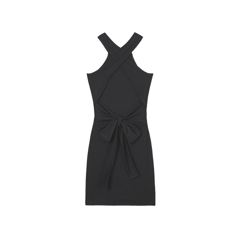 Damen Knotendetail Bodycon Kleid EB